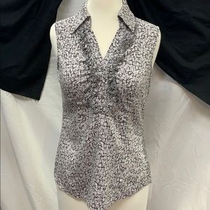 New York & Co Gray Short Sleeve Top